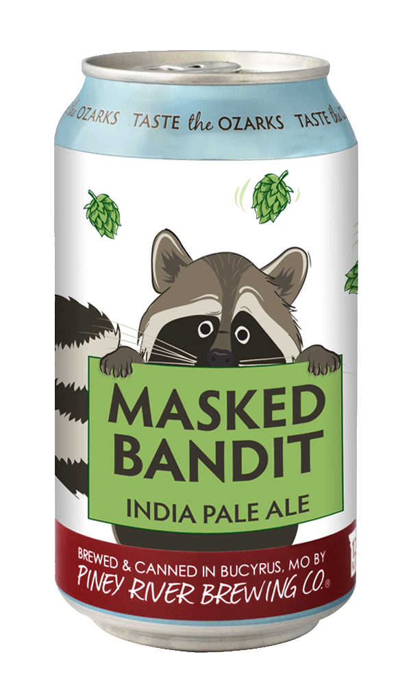 Piney River Brewing Co. PRBC Masked Bandit IPA can Jan 2025
