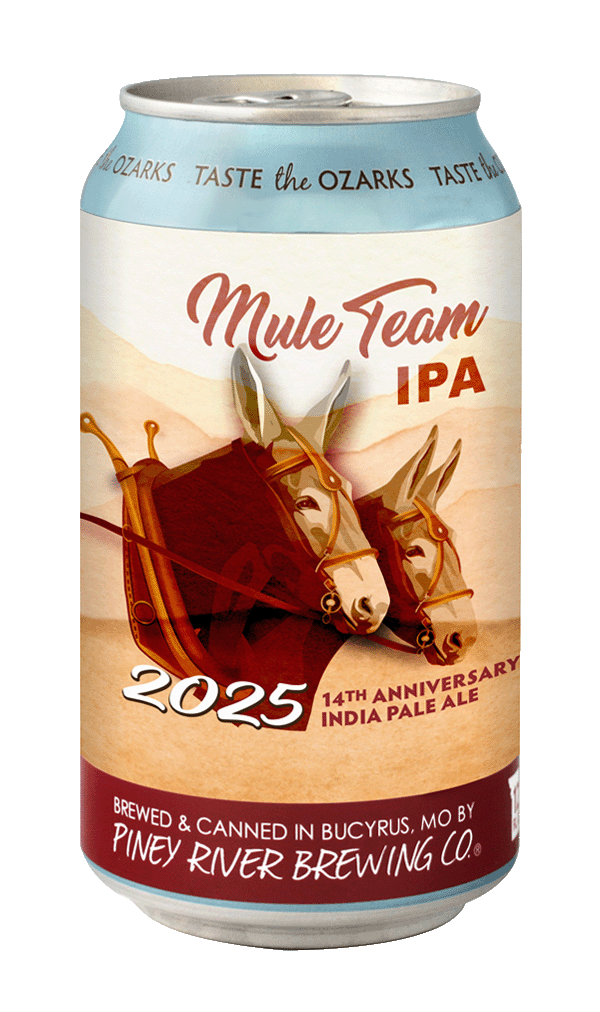Piney River Brewing Co. PRBC Mule Team IPA can Jan 2025