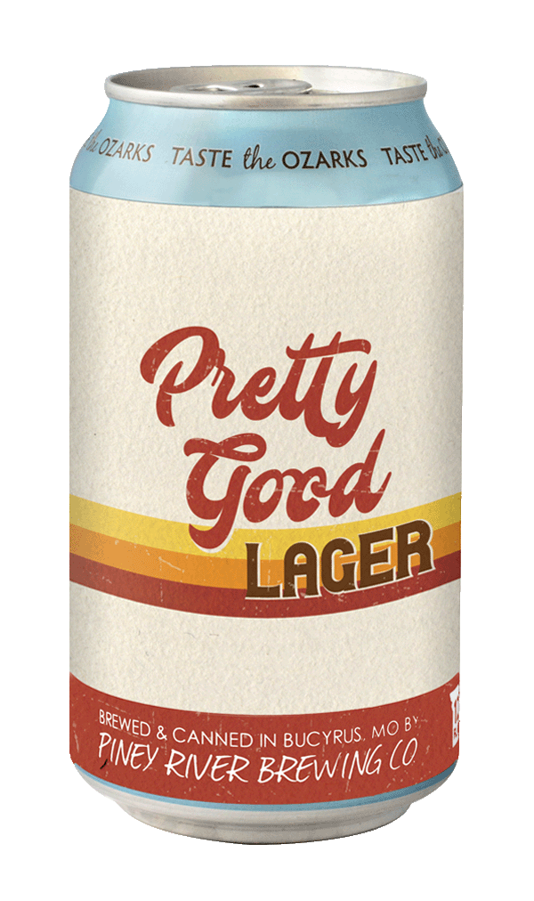 Piney River Brewing Co. PRBC Pretty Good Lager can Jan 2025