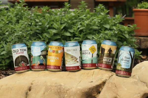 Piney River Brewing Co. flagship beers in outdoor environment, June 2026.