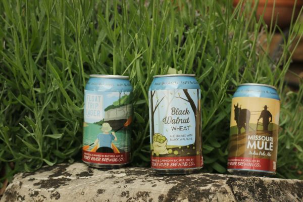 Piney River Brewing Co. flagship beers in outdoor environment, June 2026.