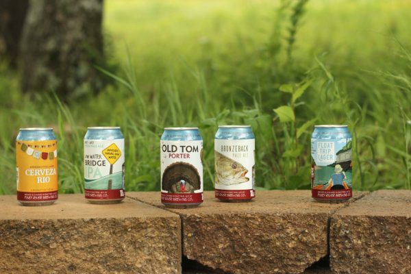 Piney River Brewing Co. flagship beers in outdoor environment, June 2026.