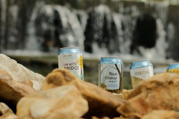 Piney River Brewing Co. flagship beers in outdoor environment, June 2026.