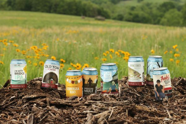Piney River Brewing Co. flagship beers in outdoor environment, June 2026.