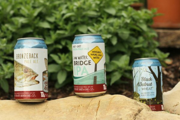 Piney River Brewing Co. flagship beers in outdoor environment, June 2026.
